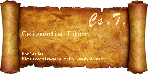Csizmadia Tibor névjegykártya
