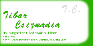 tibor csizmadia business card